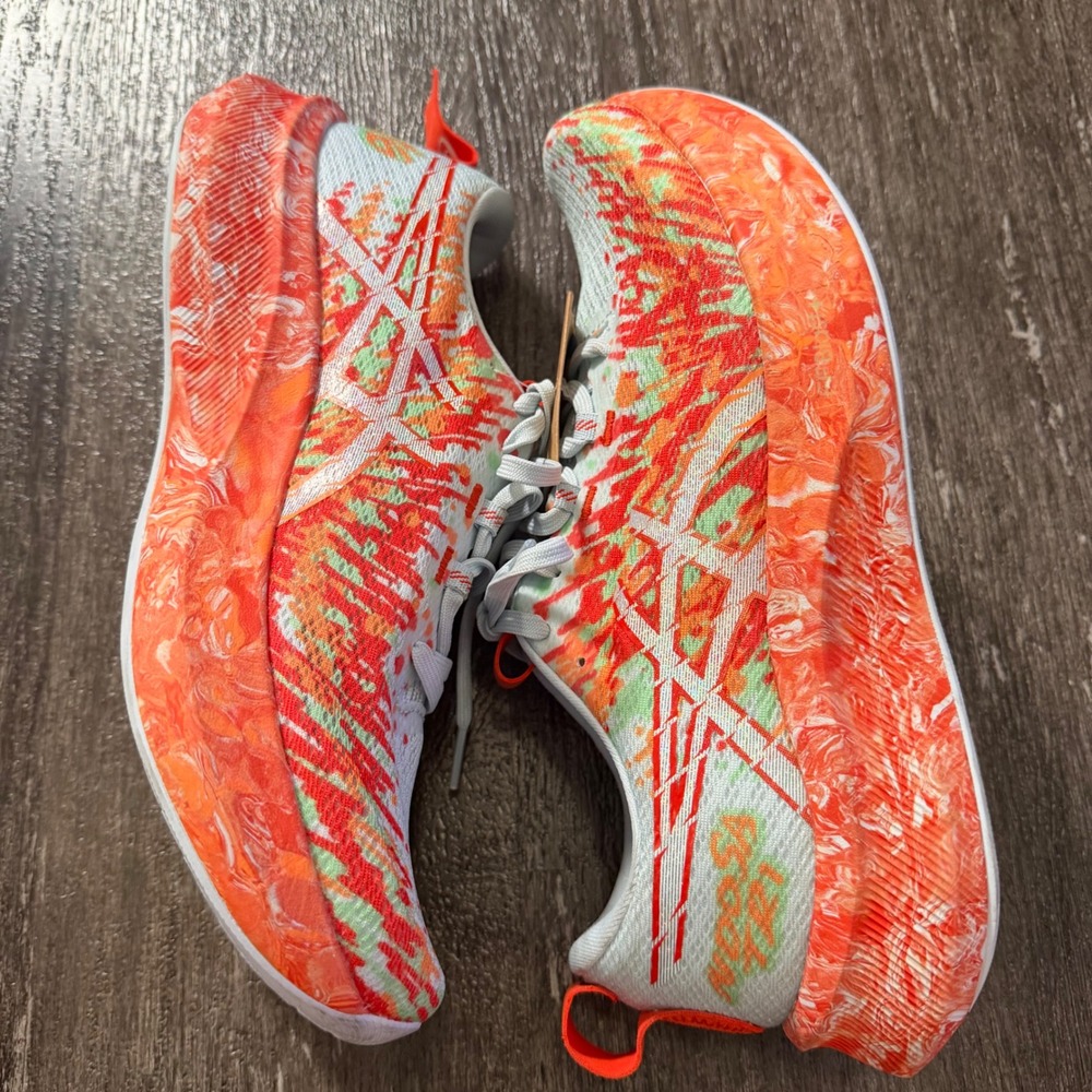 ASICS Noosa Tri 14 Running Shoes Mens Size 9 Orange Blue Multi Athletic Sneakers - Picture 5 of 8